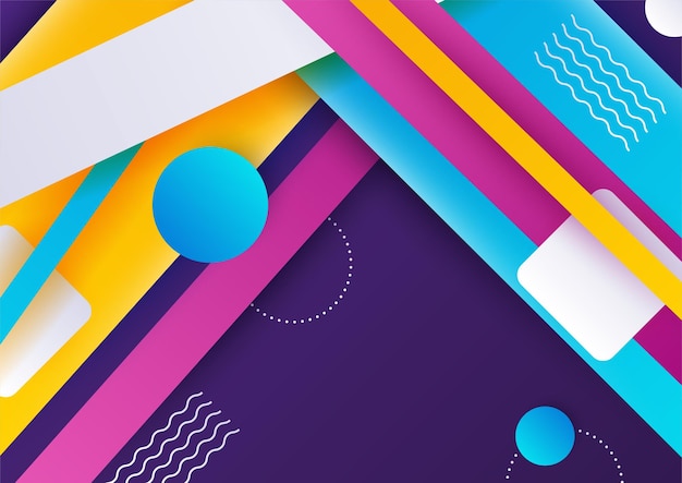 Kleurrijke abstracte achtergrond Moderne abstracte covers minimale covers ontwerp Kleurrijke geometrische achtergrond vectorillustratie