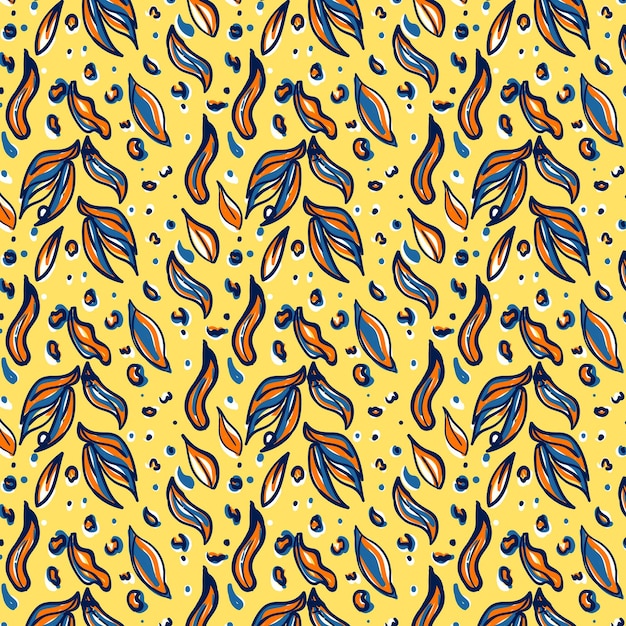 Kleurrijke abstracte bladeren naadloze vector patroon