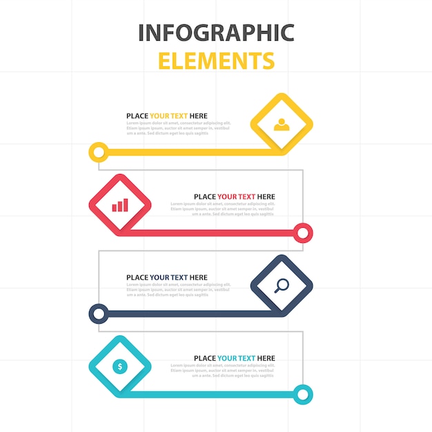 kleurrijke abstracte business infographic template