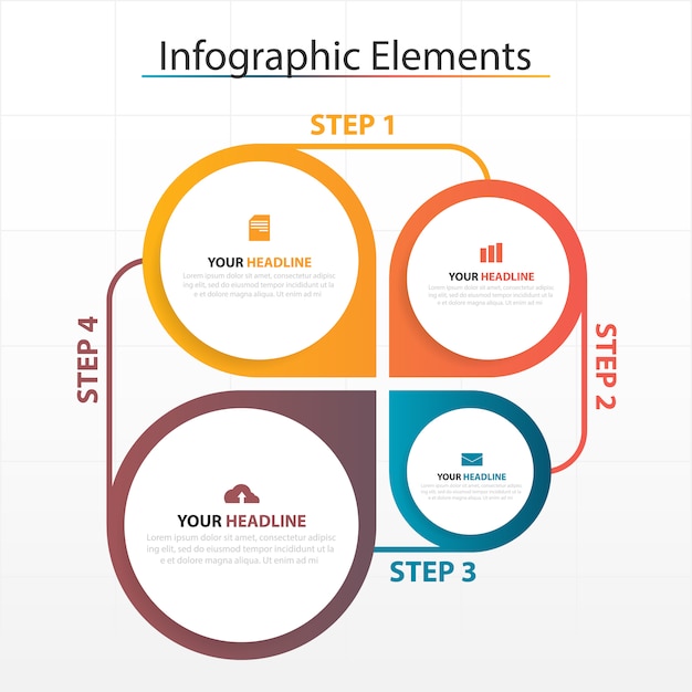 kleurrijke abstracte business infographic template