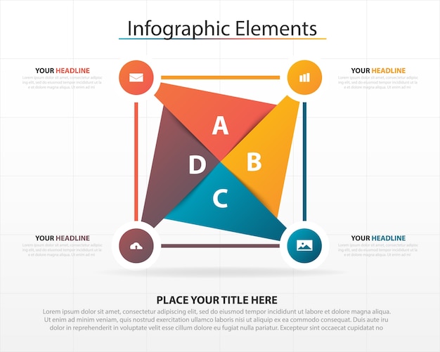 kleurrijke abstracte business infographic template