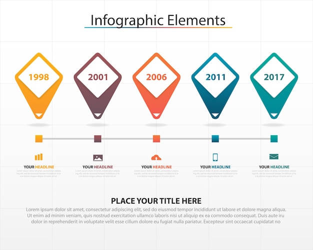 kleurrijke abstracte business infographic template