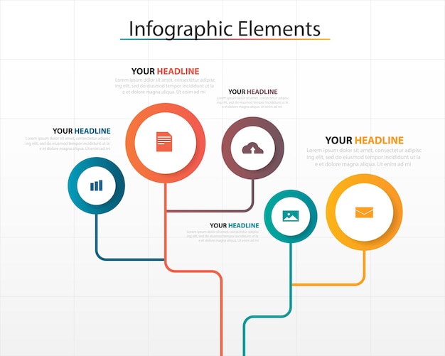 kleurrijke abstracte business infographic template