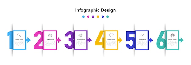 Kleurrijke abstracte business infographic template