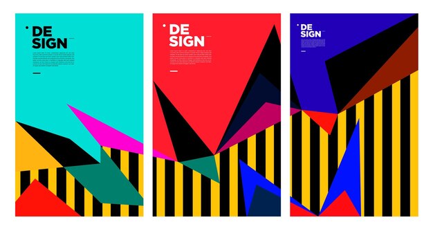 Vector kleurrijke abstracte spandoeksjabloon met dummy-tekst voor webdesign bestemmingspagina social media-verhaal en afdrukmateriaal