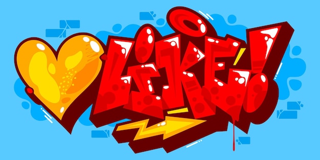 Kleurrijke abstracte woord als graffiti stedelijke streetart stijl lettertype belettering vector illustratie art