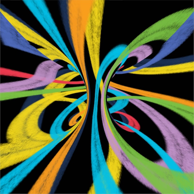 Kleurrijke achtergrond torus kaart effect combinatie illustratie