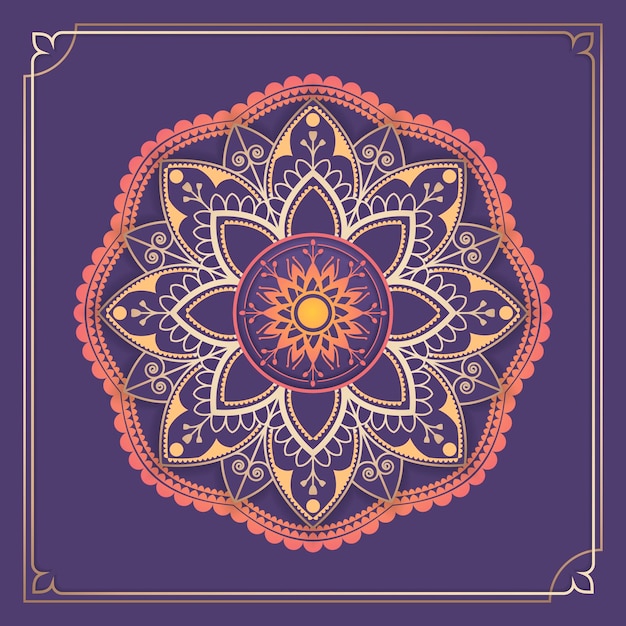 Kleurrijke arabesk patroon ontwerp element vector