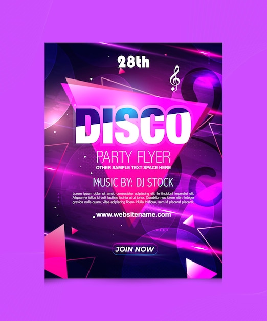 Kleurrijke bar nachtclub muziek partij partij muziek festival verkoop poster sjabloon vector