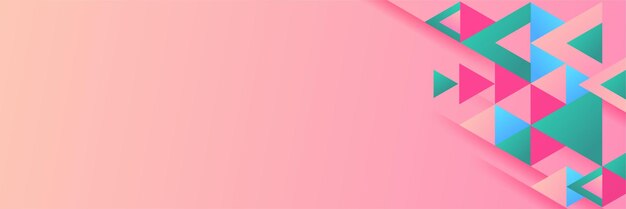Kleurrijke bauhaus geometrische Memphis abstracte brede banner achtergrond. Vector abstract grafisch ontwerp banner patroon achtergrond sjabloon.