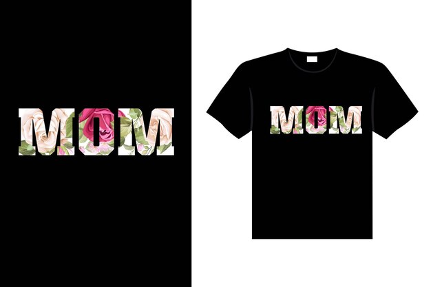 Kleurrijke belettering Moederdag citaat Happy mom shirt vector typografie mama houdt van tshirt design