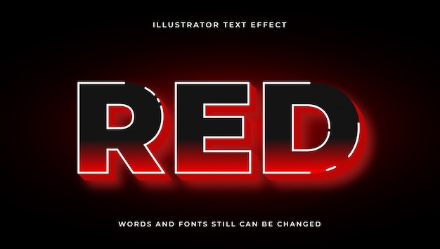 Vector kleurrijke bewerkbare moderne tekst met lichteffect