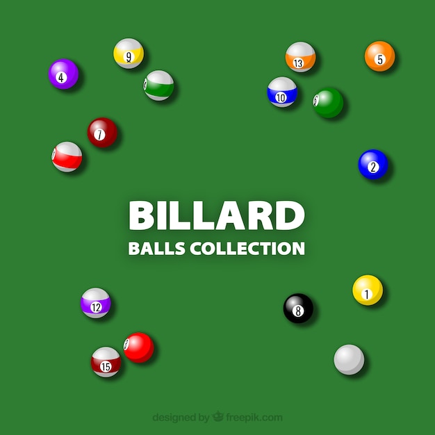 Kleurrijke biljart spel ballen vector