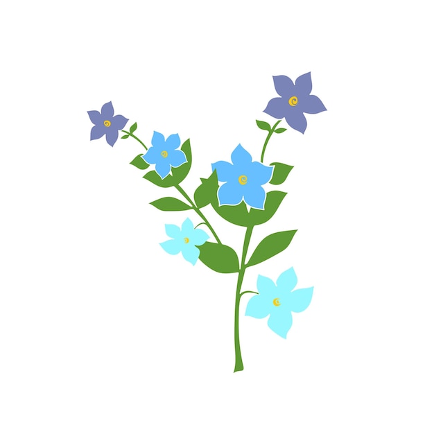 Vector kleurrijke bloem illustratie. botanisch ontwerpelement.