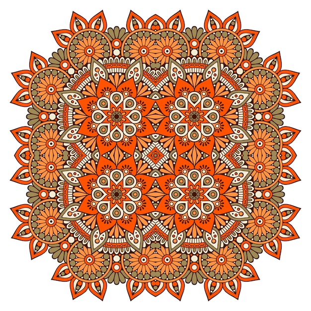 Kleurrijke bloemen mandala