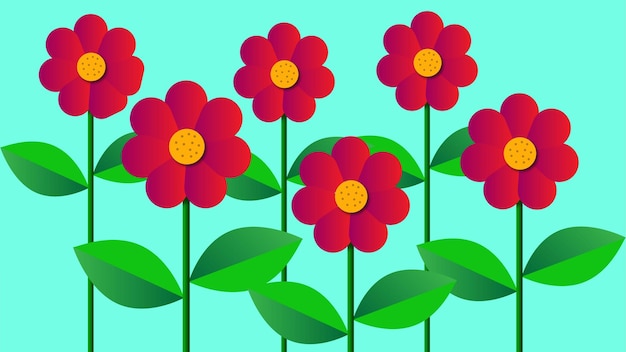 Kleurrijke bloemen vectorillustratie om je achtergrond te gebruiken