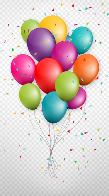 Vector kleurrijke bos ballonnen van verjaardagsfeest en vieringen