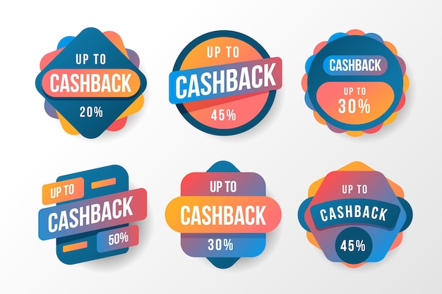 Kleurrijke cashback-labels