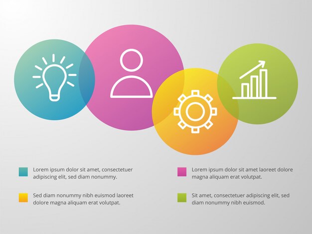 Kleurrijke cirkel infographic vectorillustratie