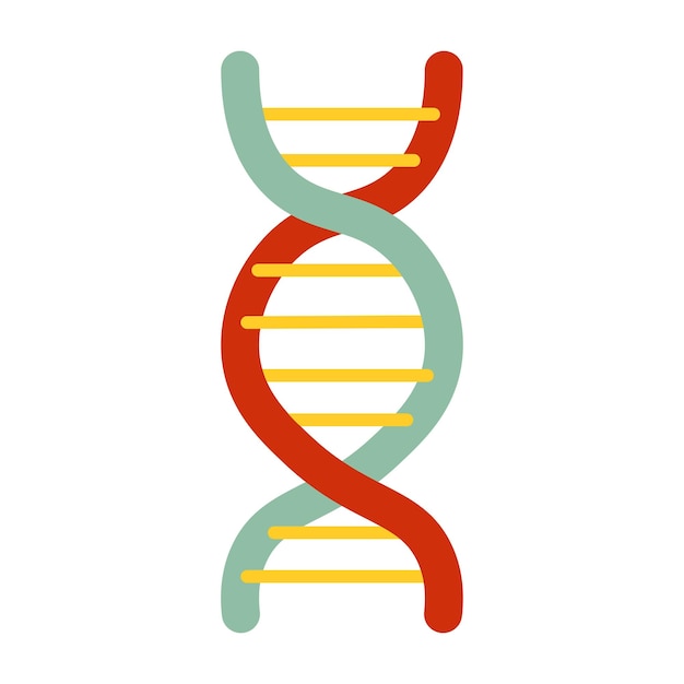 Kleurrijke DNA-dubbele spiraal illustratie