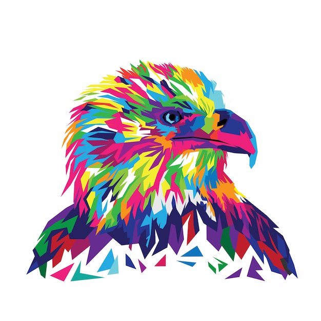 Kleurrijke Eagle vectorillustratie