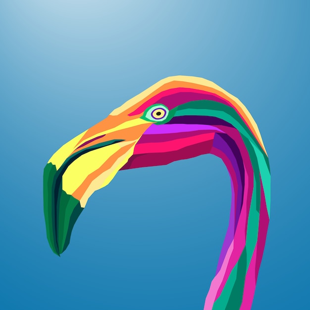 Vector kleurrijke flamingo