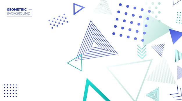Kleurrijke geometrische Banner achtergrond Minimale dekking sjabloonontwerp voor web Moderne abstracte achtergrond met geometrische vormen en lijnen Eps10 Vector