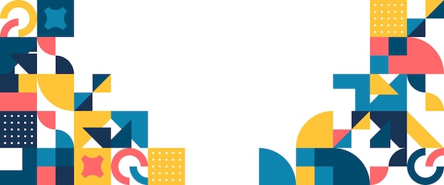 Kleurrijke geometrische mozaïek naadloze patroon illustratie met creatieve abstracte vormen Voor banner achtergrond omslag poster behang presentatie achtergrond certificaat