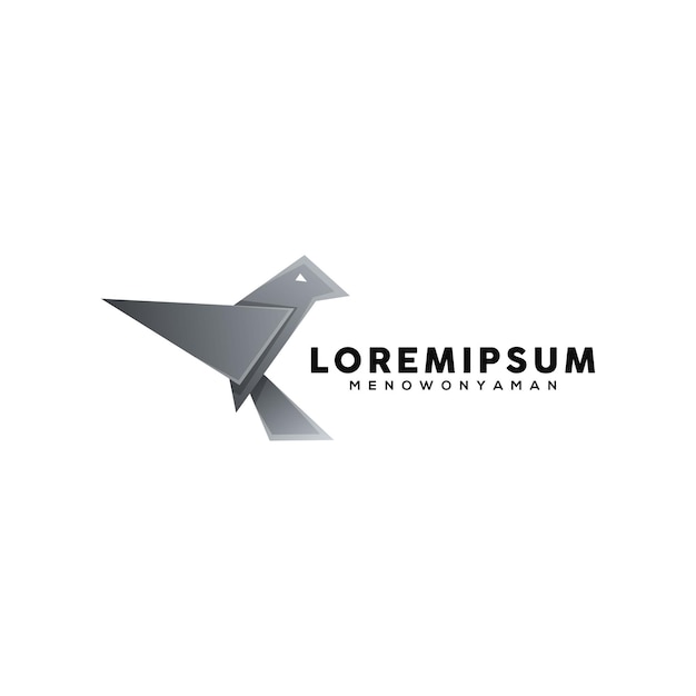 Kleurrijke geometrische vogel logo illustratie sjabloon