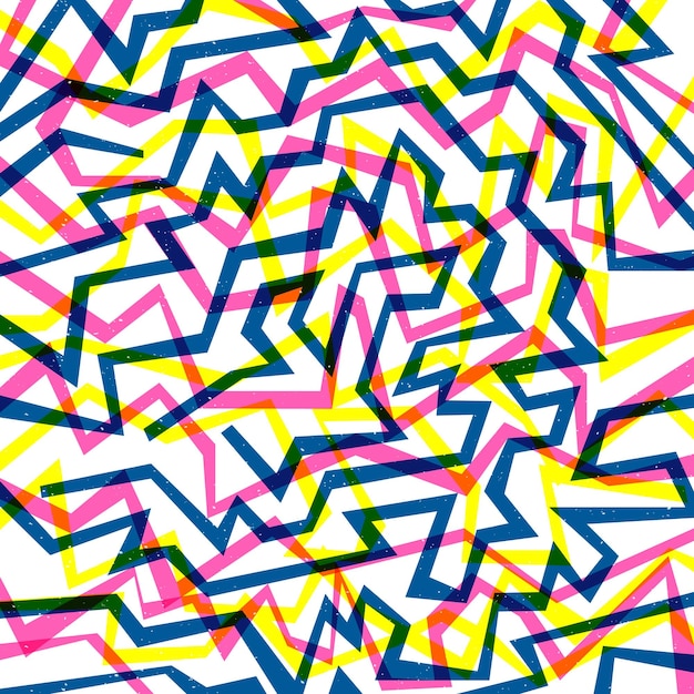 Kleurrijke geometrische vorm achtergrond in trendy riso grafiek print textuur stijl