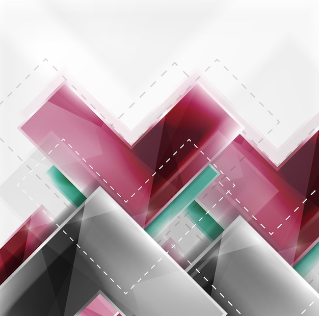 Kleurrijke glanzende pijlvormen Abstracte achtergrond