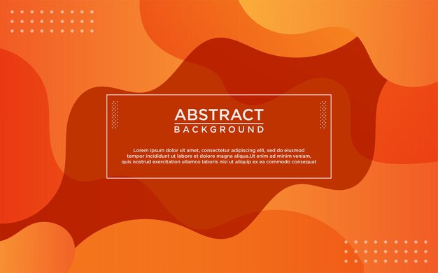Kleurrijke Gradient Fluid Liquid Dynamic Shape Achtergrond Oranje en gele vector