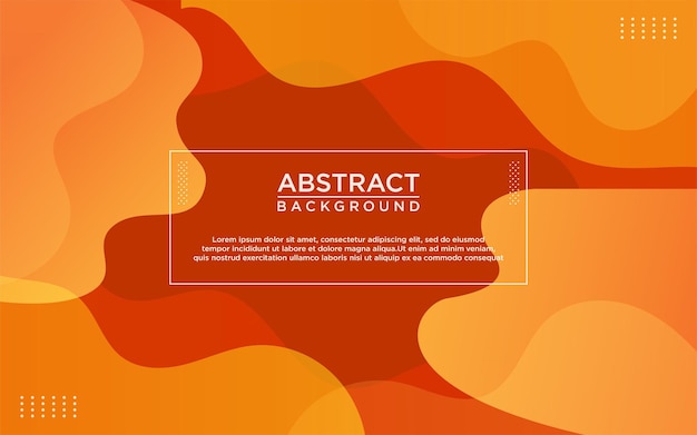 Kleurrijke Gradient Fluid Liquid Dynamic Shape Achtergrond Oranje en gele vector