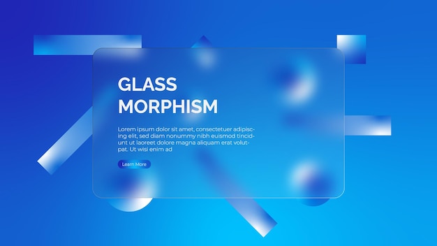 Kleurrijke gradiëntachtergrond met glasmorfisme. vector sjabloon futuristisch trendy ontwerp