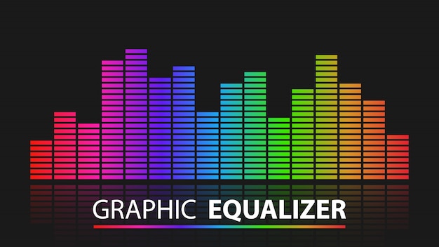 Vector kleurrijke grafische equalizersamenvatting