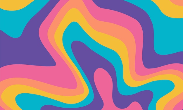 Kleurrijke groovy psychedelische achtergrond