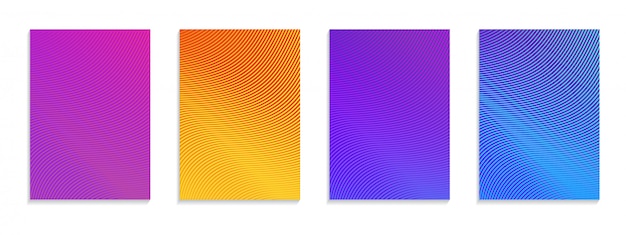 Vector kleurrijke halftone verlopen dekking set