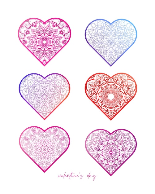 Kleurrijke hart valentijnsdag vector liefde elementen collectie