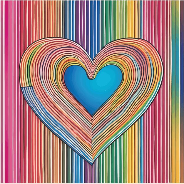 kleurrijke harten op een blauwe achtergrond kleurrijke harten op een blauwe achtergrond vectorillustratie voor uw