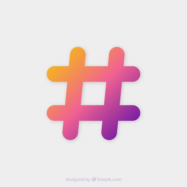 Kleurrijke hashtag achtergrond