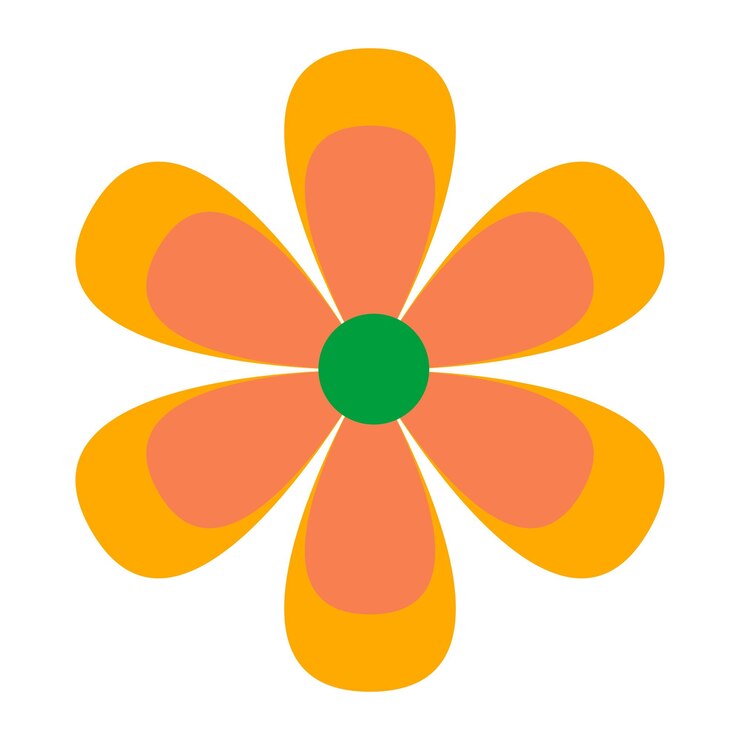 Kleurrijke hippie madeliefje bloem vector geïsoleerde illustratie