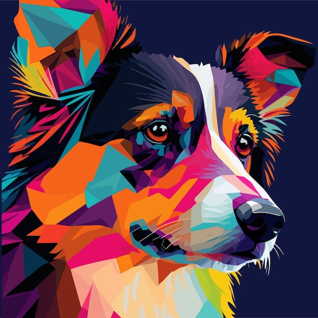 Vector kleurrijke hond