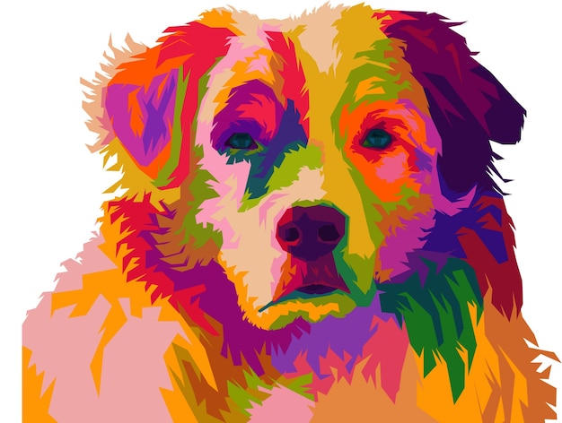 Kleurrijke honden popart