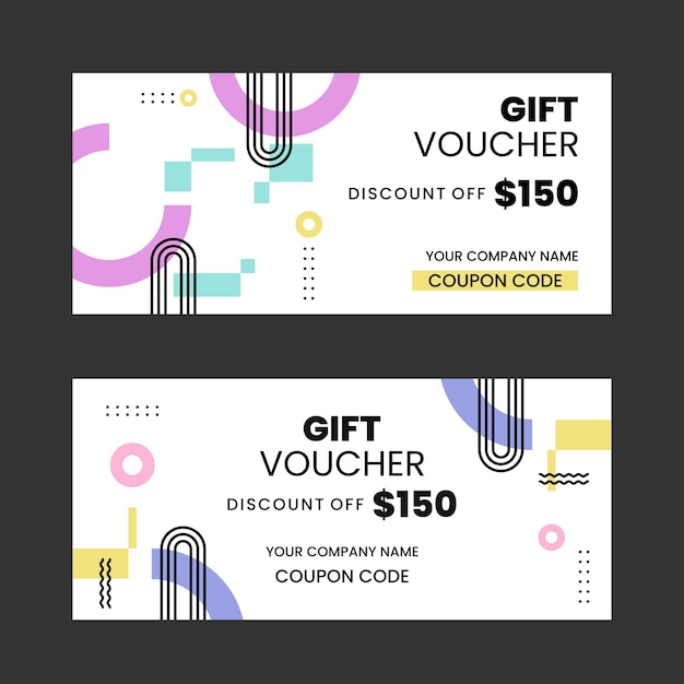 Kleurrijke horizontale banners van geschenkkopjes