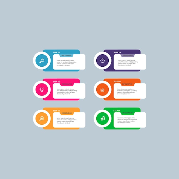 Kleurrijke infografische ontwerpen Gratis voctro