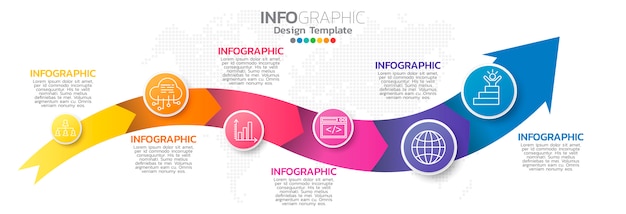 kleurrijke infographic element sjabloon