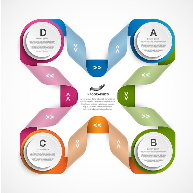 Kleurrijke infographic sjabloon