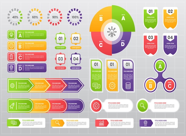 Kleurrijke infographics en grafieken
