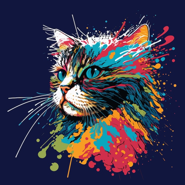kleurrijke kat