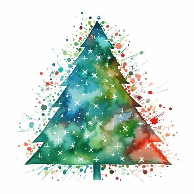 Vector kleurrijke kerstboom